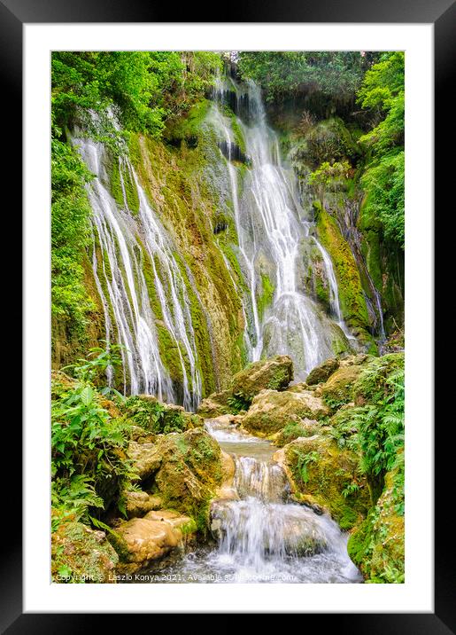 Mele Cascades Waterfalls - Port Vila Framed Mounted Print by Laszlo Konya