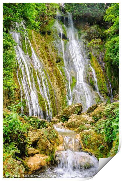 Mele Cascades Waterfalls - Port Vila Print by Laszlo Konya
