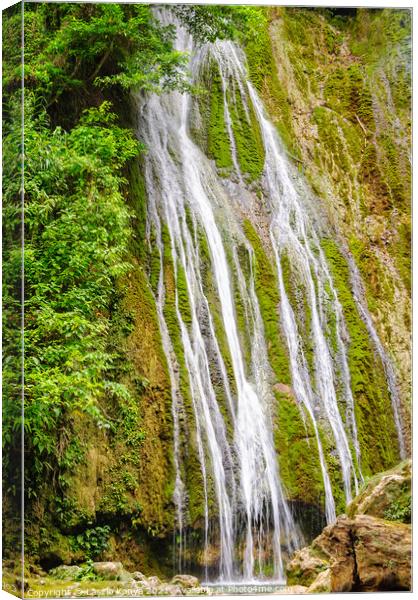 Mele Cascades Waterfalls - Port Vila Canvas Print by Laszlo Konya