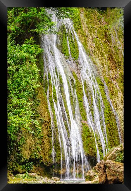 Mele Cascades Waterfalls - Port Vila Framed Print by Laszlo Konya