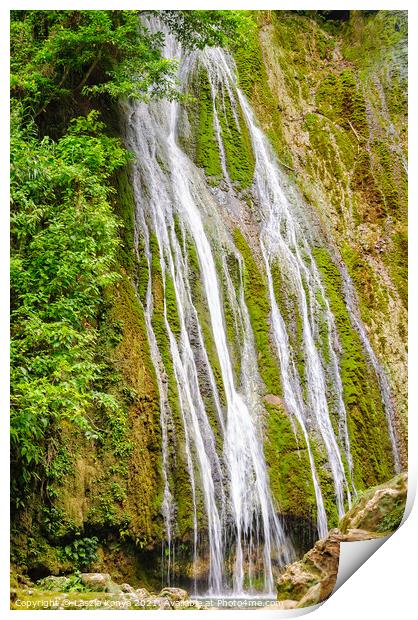 Mele Cascades Waterfalls - Port Vila Print by Laszlo Konya
