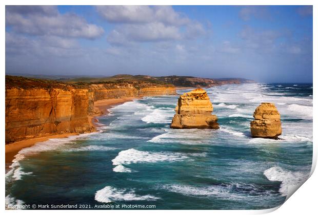 The Twelve Apostles Print by Mark Sunderland