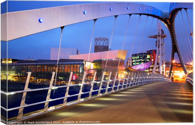 The Lowry Salford Quays Canvas Print by Mark Sunderland