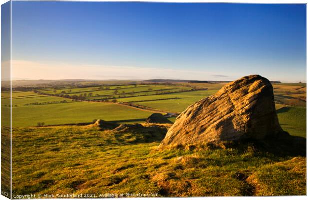 View from Almscliffe Crag Canvas Print by Mark Sunderland