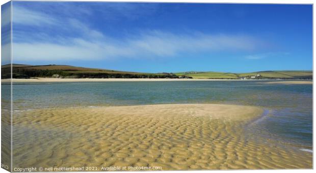 Low Tide On The Camel Estuary. Canvas Print by Neil Mottershead