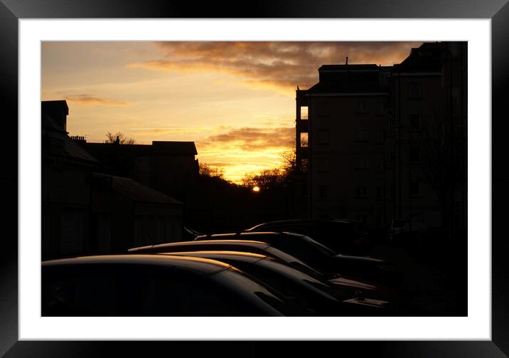 Sunset in the city Framed Mounted Print by Theo Spanellis