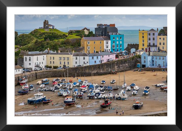 Harbour at Low Tide, Tenby Framed Mounted Print by Jim Monk