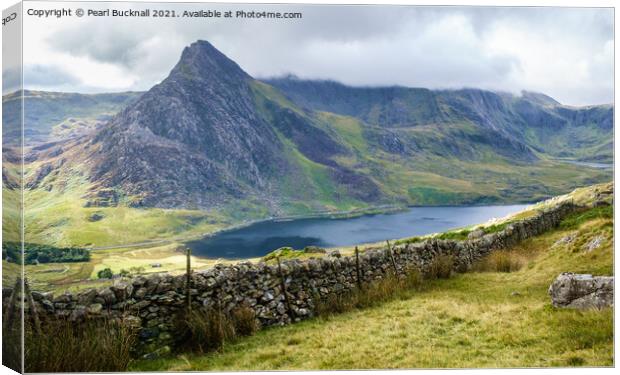 Tryfan and Ogwen Valley Snowdonia Wales Canvas Print by Pearl Bucknall
