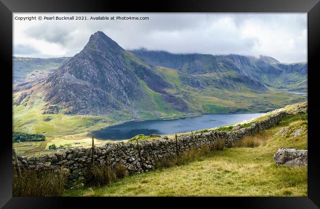 Tryfan and Ogwen Valley Snowdonia Wales Framed Print by Pearl Bucknall