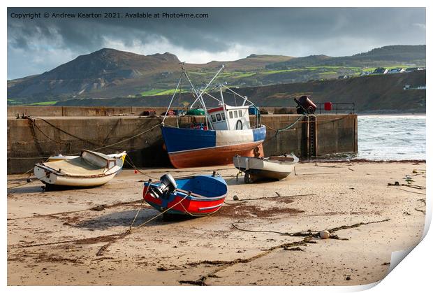 Nefyn harbour, Llyn Peninsula, North Wales Print by Andrew Kearton