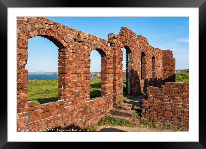 Porthgain Quarry ruins, Pembrokeshire Framed Mounted Print by Jim Monk