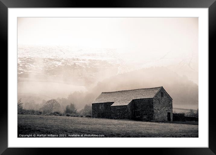 Snow, Vale Of Edale Framed Mounted Print by Martyn Williams