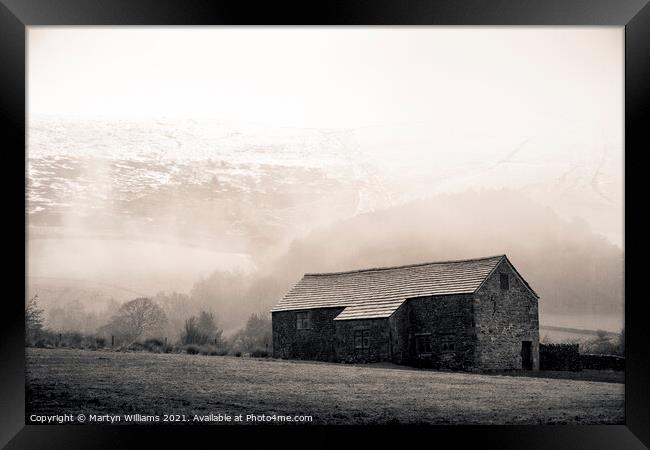 Snow, Vale Of Edale Framed Print by Martyn Williams