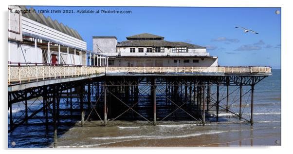 Colwyn Bay delapidated Pier  Acrylic by Frank Irwin