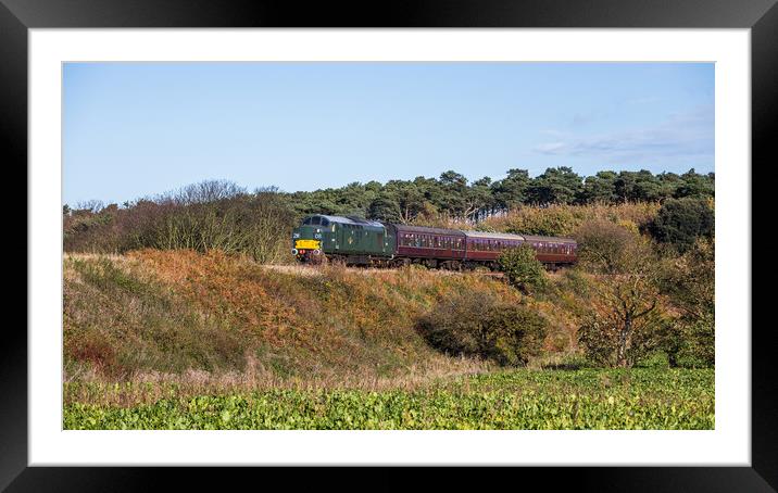 Diesel locomotive on the North Norfolk Railway Framed Mounted Print by Jason Wells