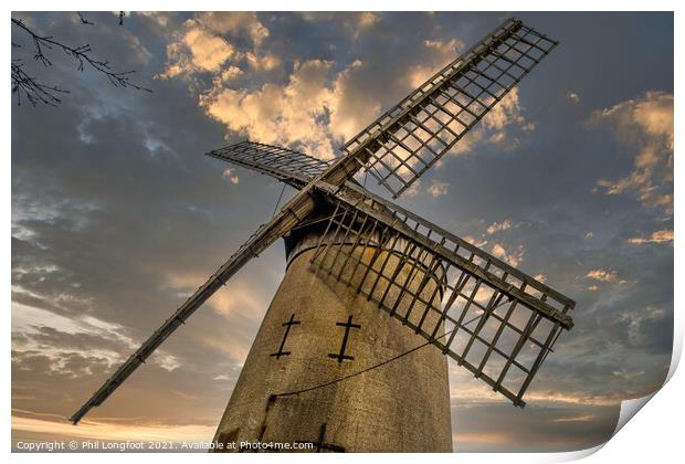 Bidston Hill Windmill. Print by Phil Longfoot