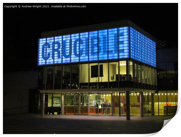 The Crucible Theatre, Sheffield Print by Andrew Wright
