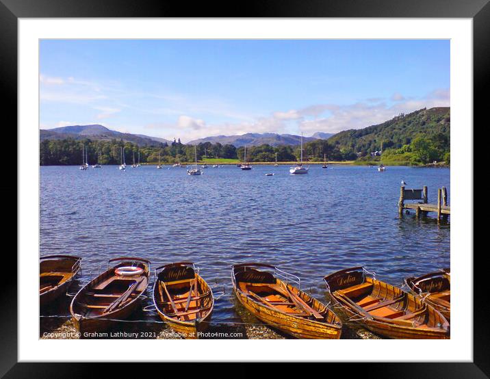Lake Windermere from Ambleside Framed Mounted Print by Graham Lathbury