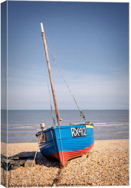 Boat on the beach Canvas Print by Jeremy Sage
