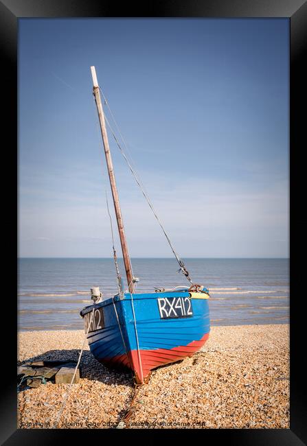Boat on the beach Framed Print by Jeremy Sage