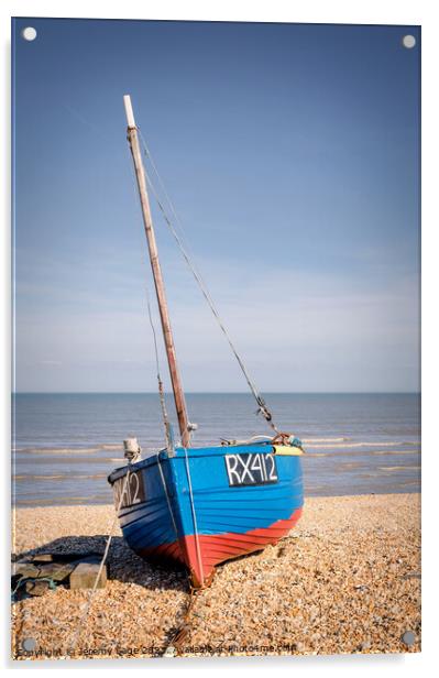 Boat on the beach Acrylic by Jeremy Sage