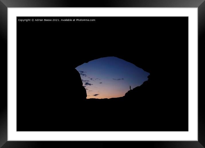 Sunrise through the North Window Arch Framed Mounted Print by Adrian Beese