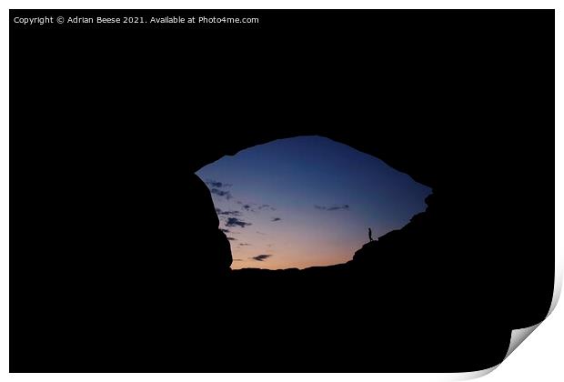Sunrise through the North Window Arch Print by Adrian Beese
