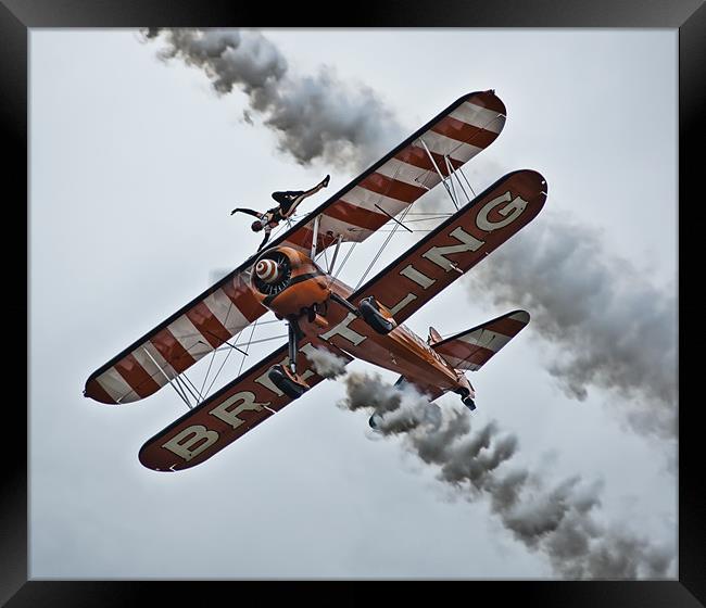 Breitling stunt plane Framed Print by Sam Smith