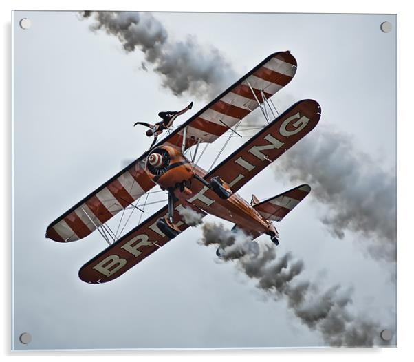 Breitling stunt plane Acrylic by Sam Smith