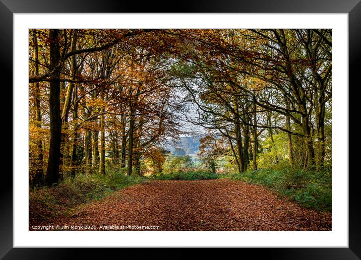 Woodland Walk, Leicestershire Framed Mounted Print by Jim Monk
