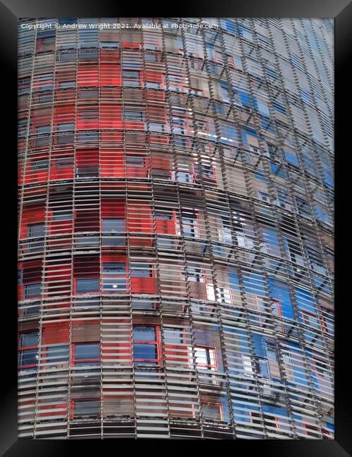 Abstract Torre Glories, Barcelona Framed Print by Andrew Wright