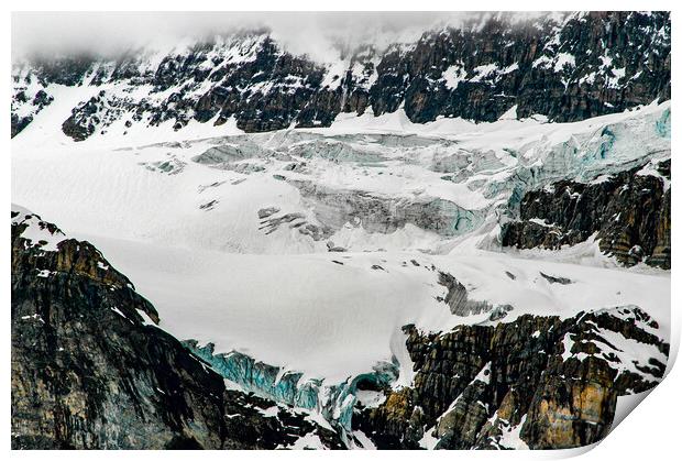 Canadian Glacier, Canada Print by Mark Llewellyn