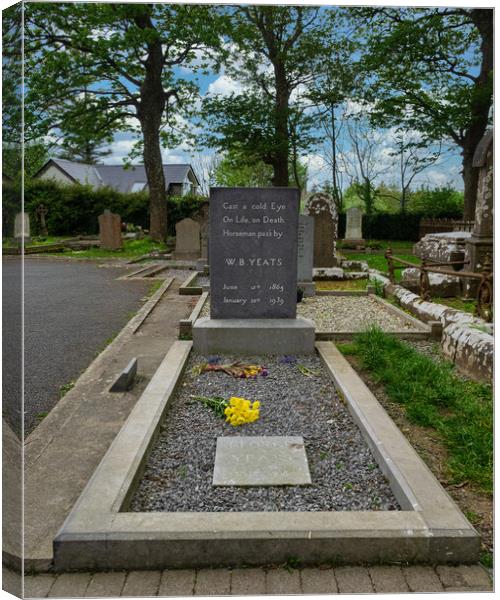 Yeats Grave, Ireland Canvas Print by Mark Llewellyn