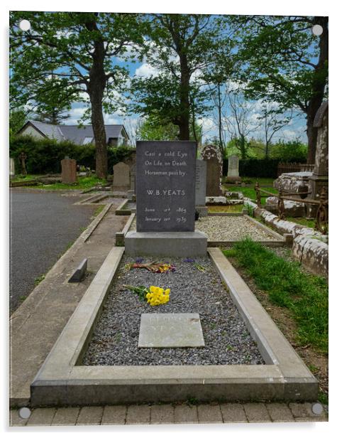 Yeats Grave, Ireland Acrylic by Mark Llewellyn