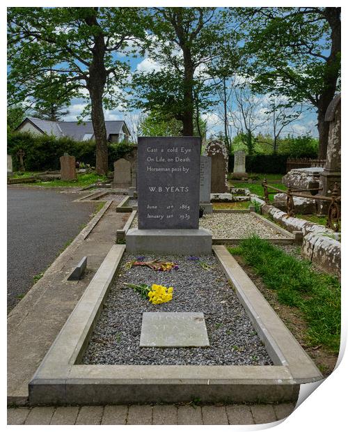Yeats Grave, Ireland Print by Mark Llewellyn