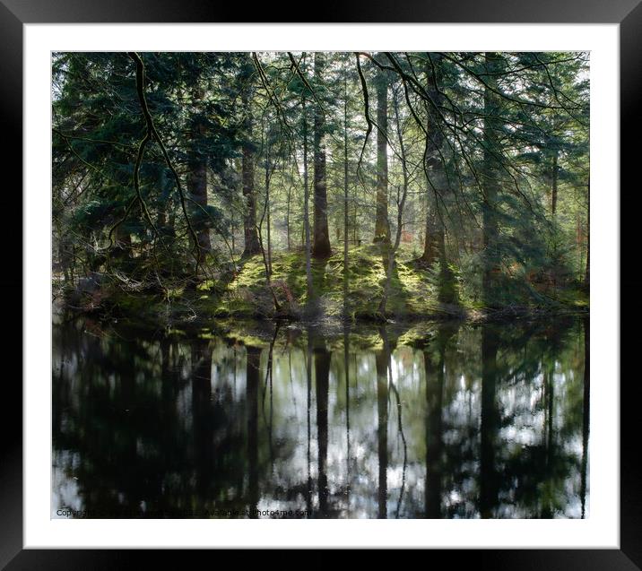 Refection on the loch  Framed Mounted Print by christian maltby