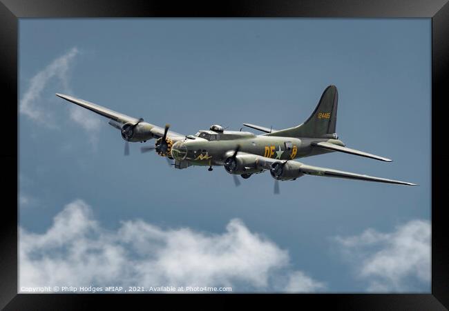 B-17 Flying Fortress Sally B Framed Print by Philip Hodges aFIAP ,