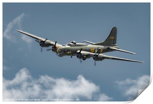 B-17 Flying Fortress Sally B Print by Philip Hodges aFIAP ,