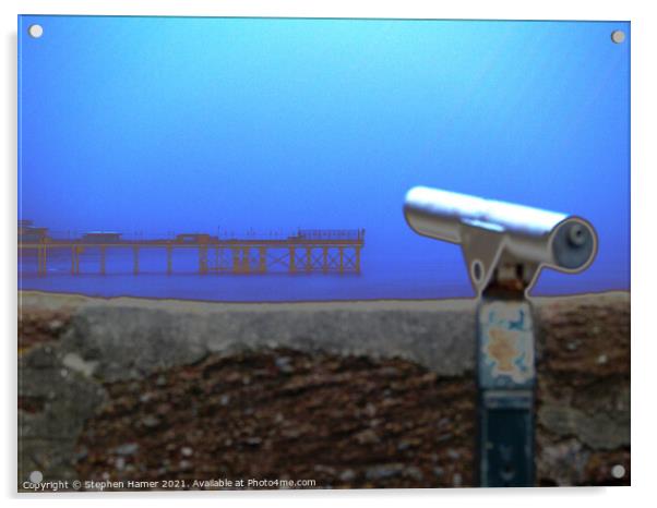 Telescope & Pier Acrylic by Stephen Hamer