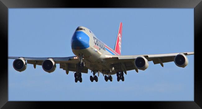 Boeing 747 wearing its mask Framed Print by Allan Durward Photography