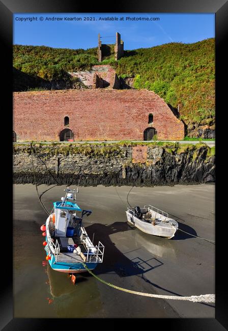 Porthgain harbour, Pembrokeshire, Wales Framed Print by Andrew Kearton