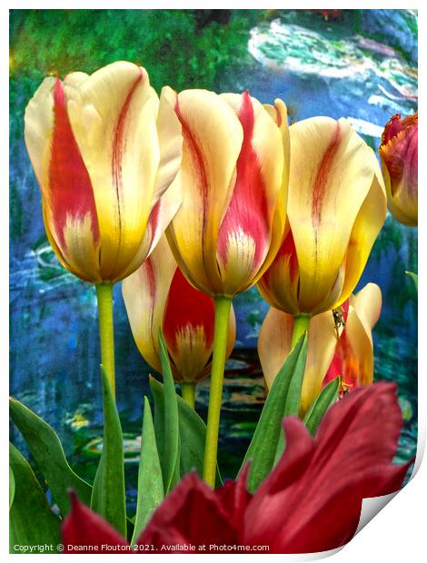 Radiant Tulip Symphony Print by Deanne Flouton