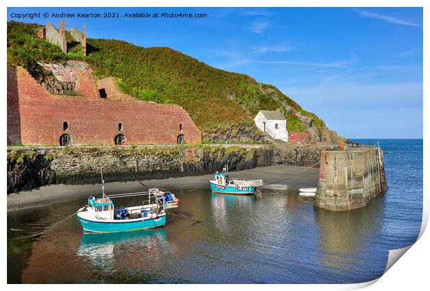 Porthgain Harbour, Pembrokeshire, Wales Print by Andrew Kearton