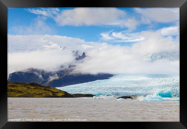 Fjallsarlon Glacial Lake, Iceland Framed Print by Heidi Stewart