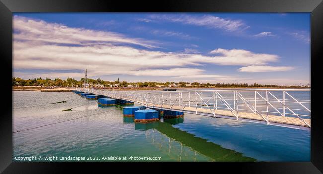 Santa Luzia Pontoon Bridge Framed Print by Wight Landscapes