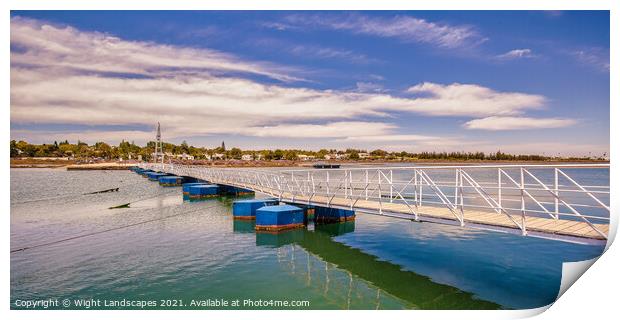 Santa Luzia Pontoon Bridge Print by Wight Landscapes