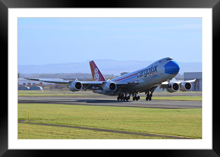 Masked Boeing 747 take-off Framed Mounted Print by Allan Durward Photography