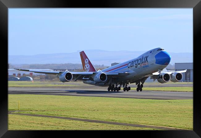 Masked Boeing 747 take-off Framed Print by Allan Durward Photography