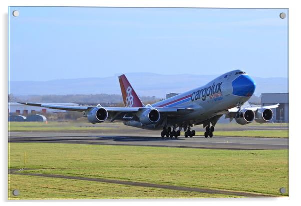 Masked Boeing 747 take-off Acrylic by Allan Durward Photography