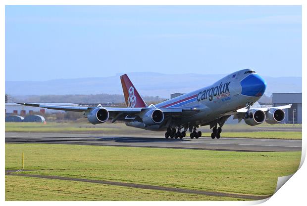 Masked Boeing 747 take-off Print by Allan Durward Photography